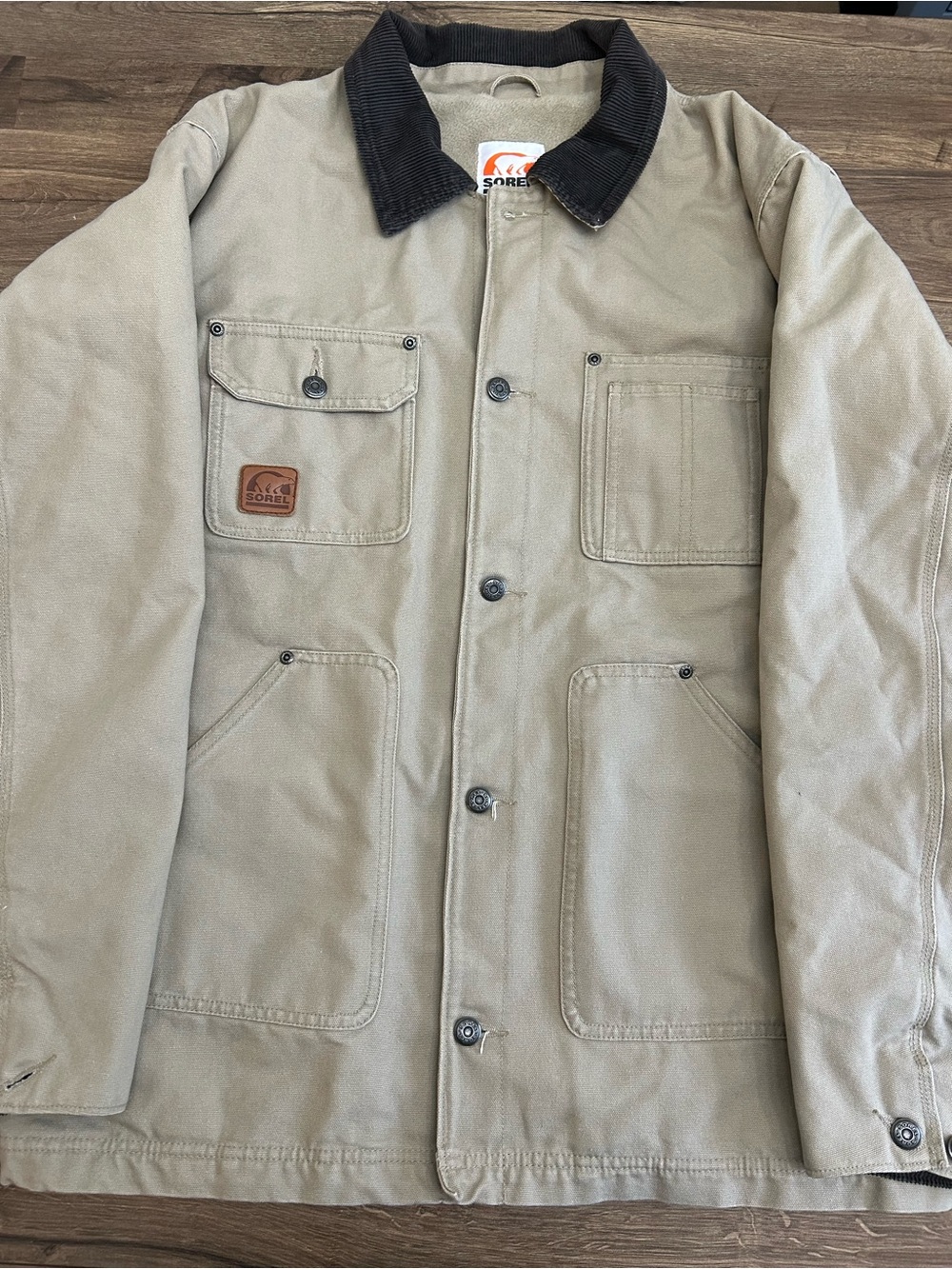 Vintage Sorel Canvas Chore Jacket Barn Coat Fleece Lined Gorpcore Medium EUC